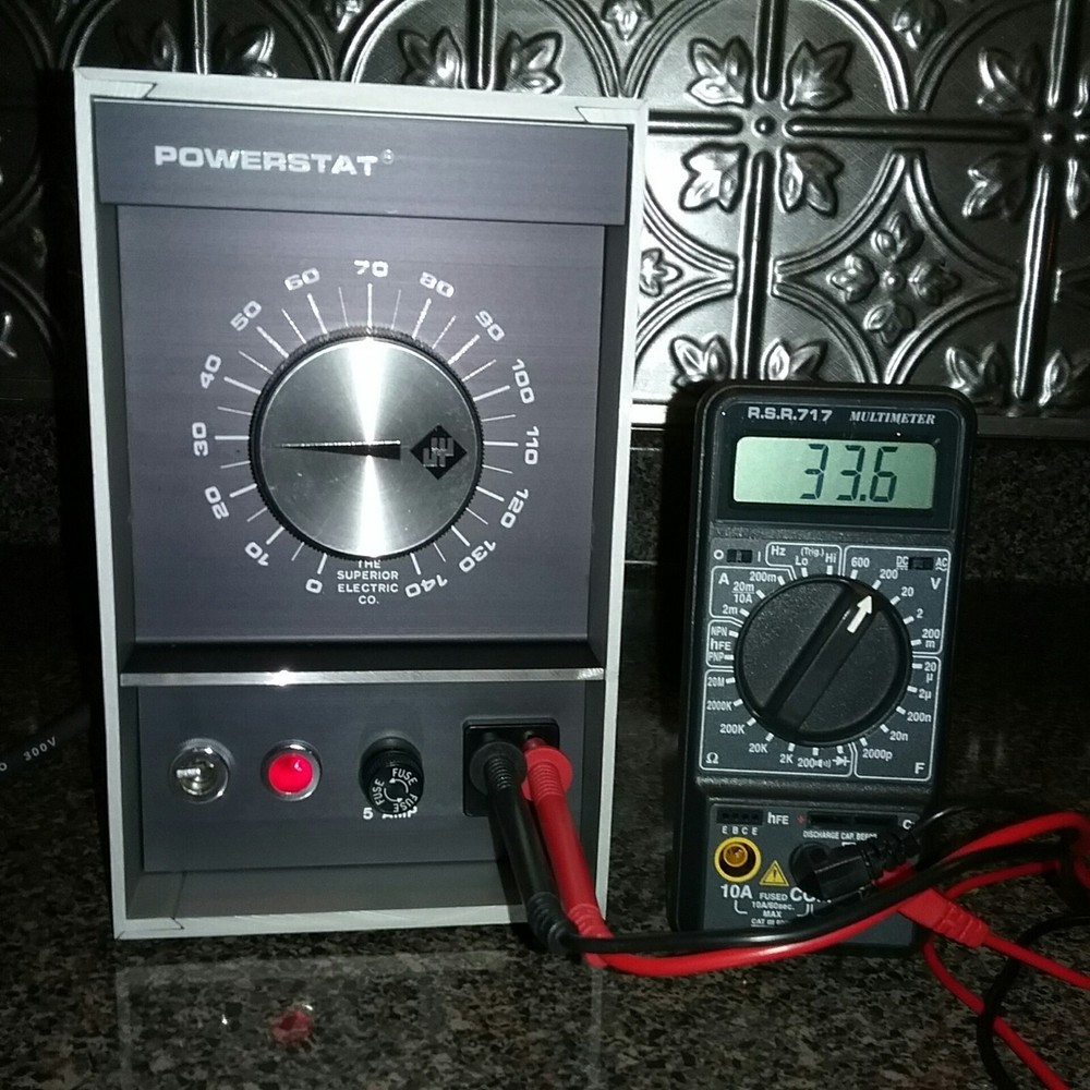 Powerstat Variable Transformer Type N21, Input 120VAC, Output 0-140VAC, 4.5A