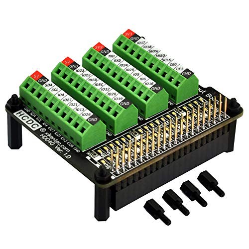 RPi GPIO Status LED & Terminal Block Breakout Board HAT for Raspberry Pi A+