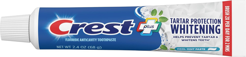 Crest Tartar Protection & Anticavity Toothpaste with Fluoride, Regular Paste,2.4