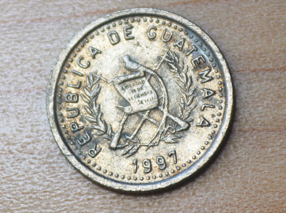 1997 Guatemala 5 Centavos Kapok Tree