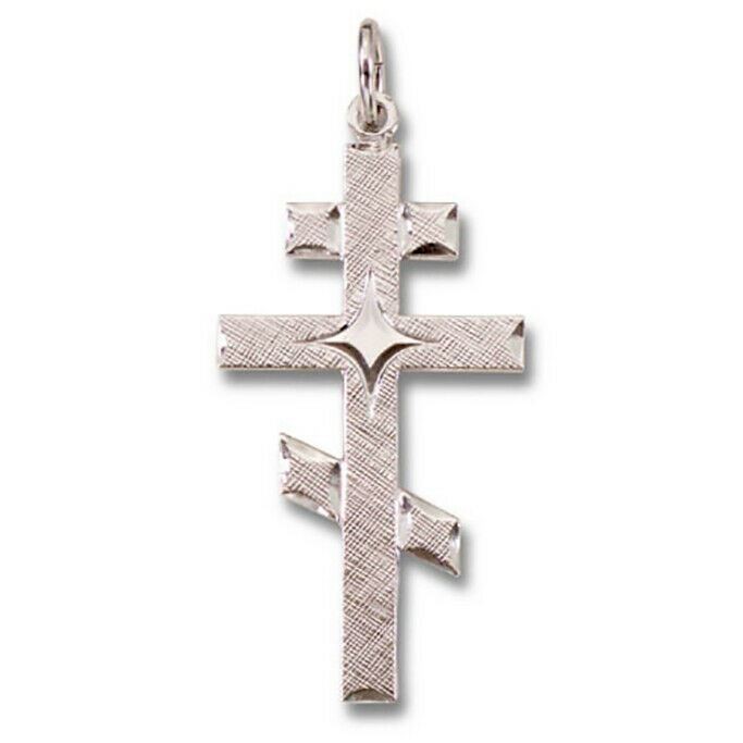 Three Barred Cross Sterling Silver 1 1/2"