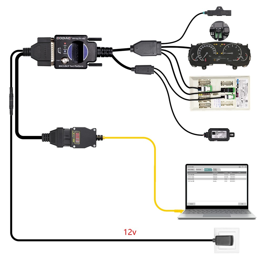 GODIAG for BMW BDC3/BCP Programming Test Platform for GT109/Autel Launch Tablet