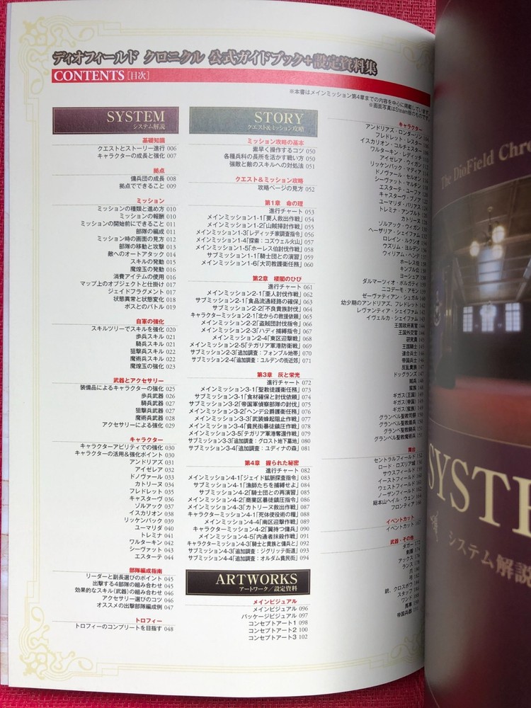 Diofield Chronicle Official Guidebook + Setting Materials Collection Book