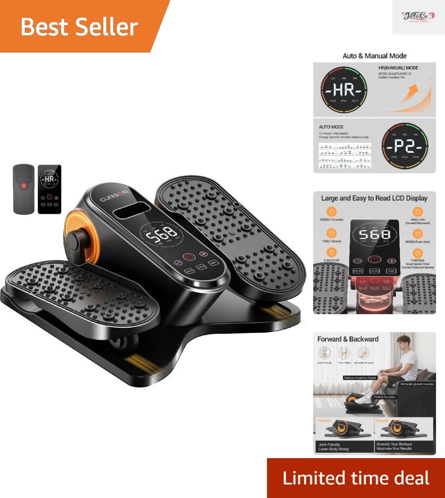 Compact Under Desk Elliptical Machine: Remote-Controlled & Whisper-Quiet Design