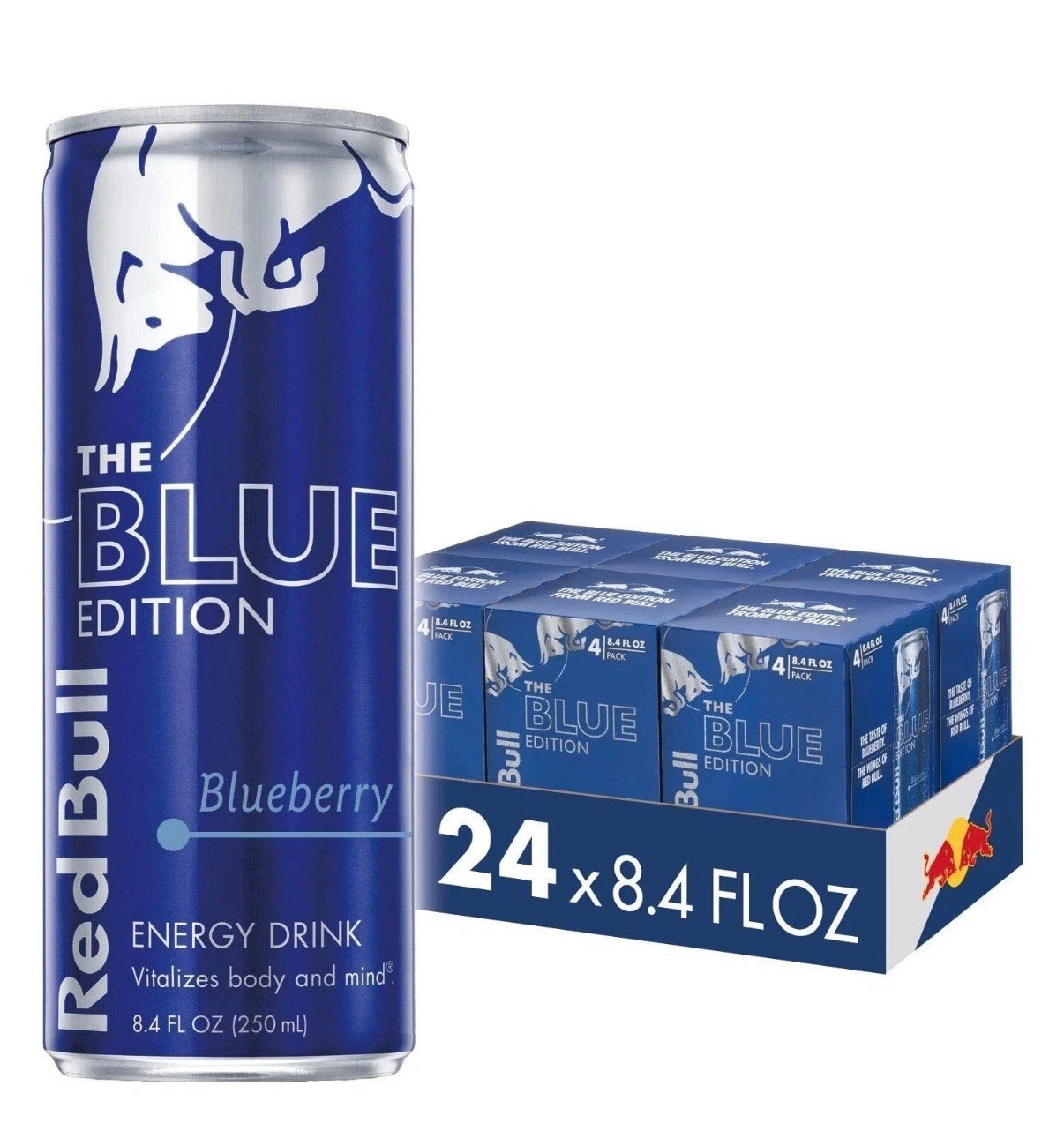Red Bull Blue Edition, Energy Drink, Blueberry, 8.4 Fl Oz Can (Pack of 24)