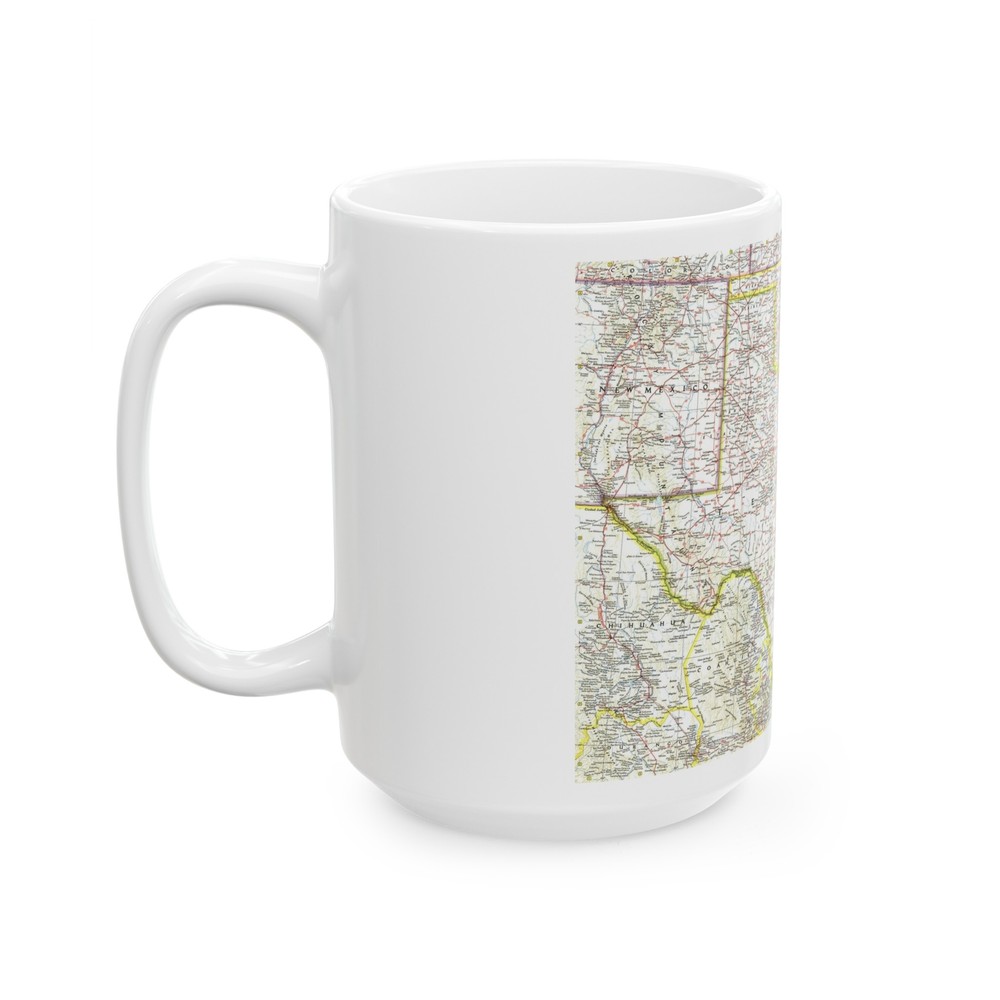 USA - South Central (1961) (Map) White Coffee Mug