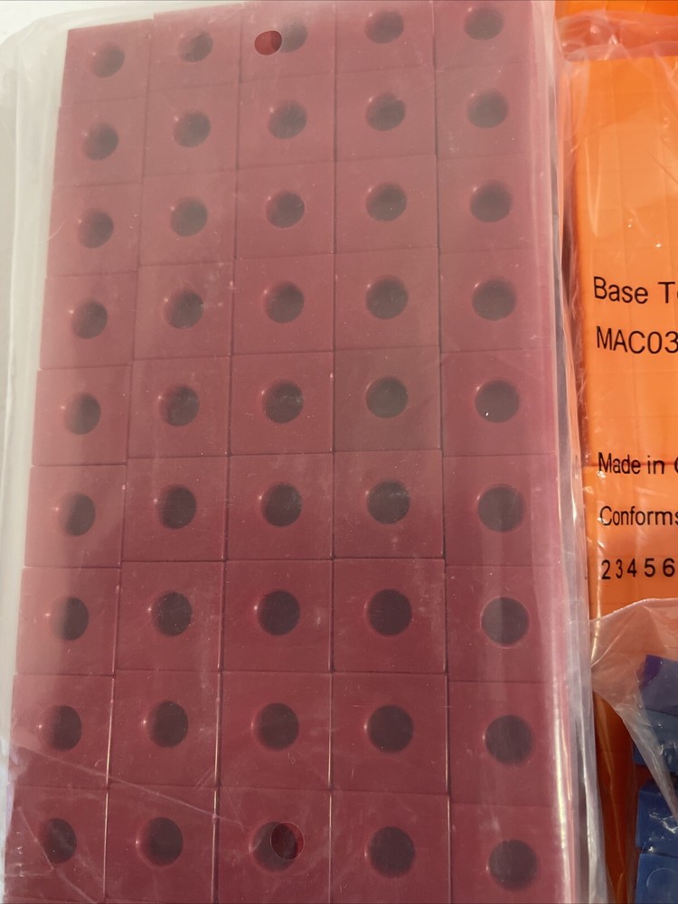 Base Ten Block Math Manipulatives Flat Single Connecting Cubes