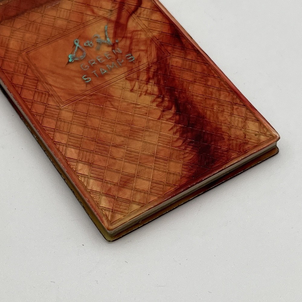 Vintage S & H Green Stamps Plastic Case Storage Hatch Mark Rare Collectible