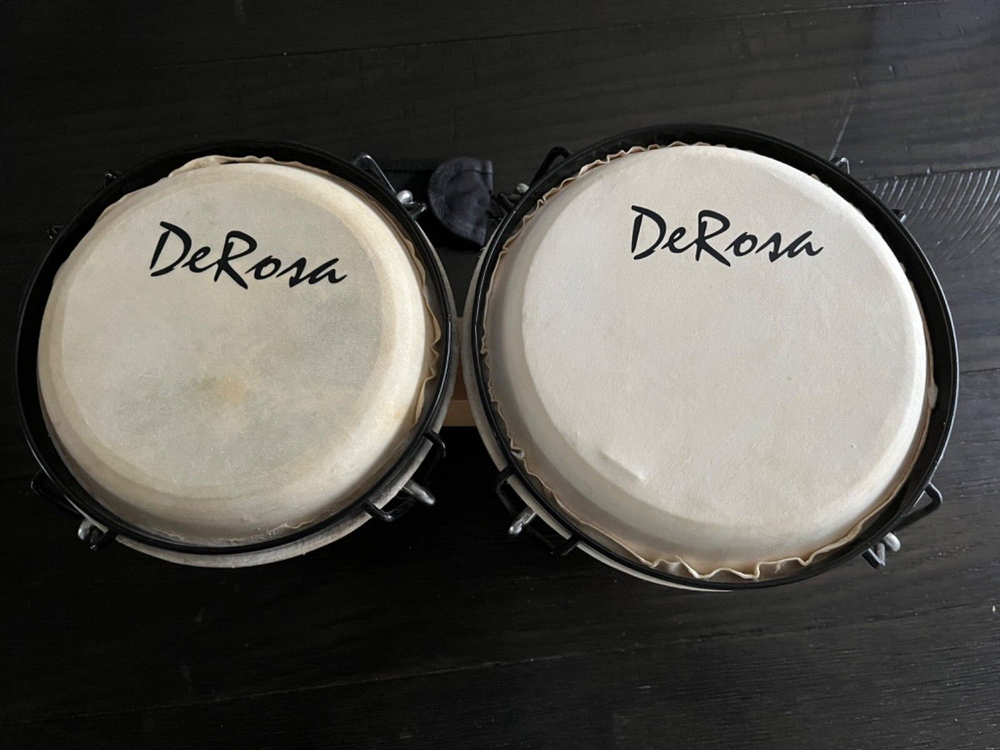 DeRosa Percussion Bongo Drum Set 6” 7” De Rosa