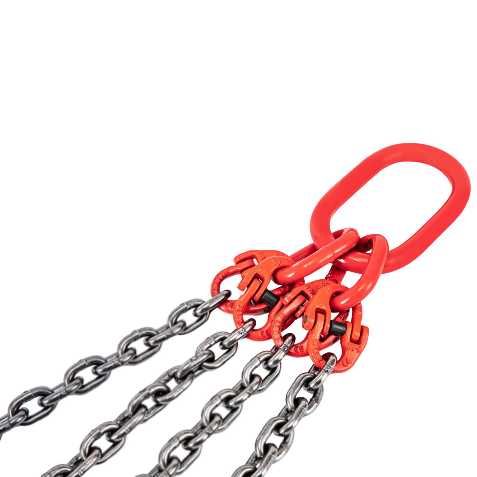 5Ton Chain Sling 5/16" in 4 Legs with Sling Hooks G80 Lifting Chain Sling Red