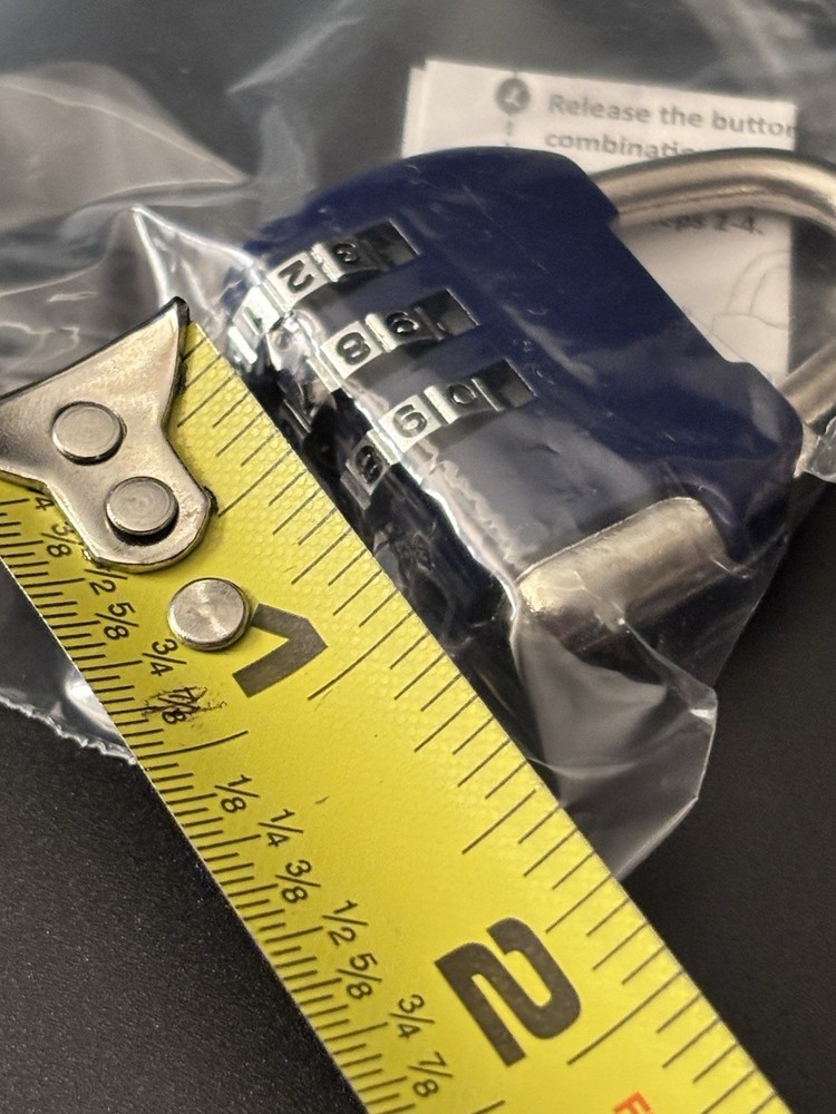 blue 4-digit resettable combination padlocks, suitable for securing gym lockers