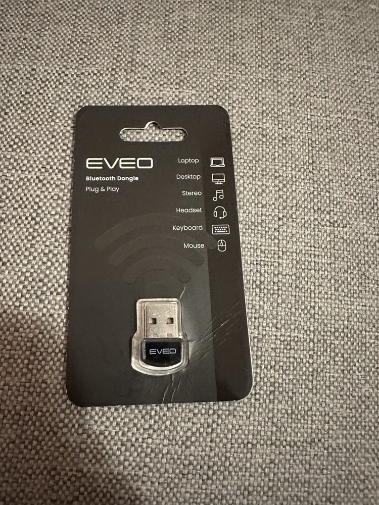 EVEO Bluetooth 5.0 Dongle Adapter for Windows PC Stereo Headset Keyboard Mouse