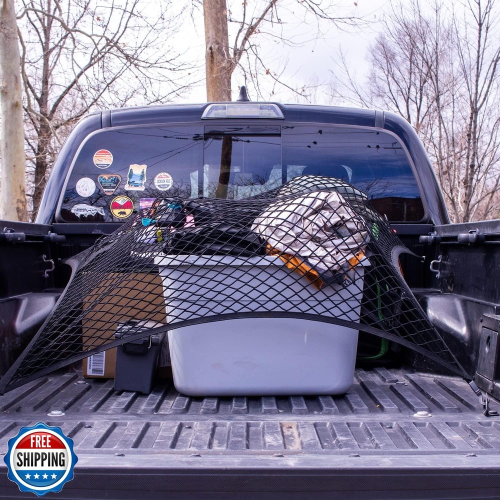 Highly Elastic Cargo Net, Simple Truck Bed Cargo Mesh Organizer,
