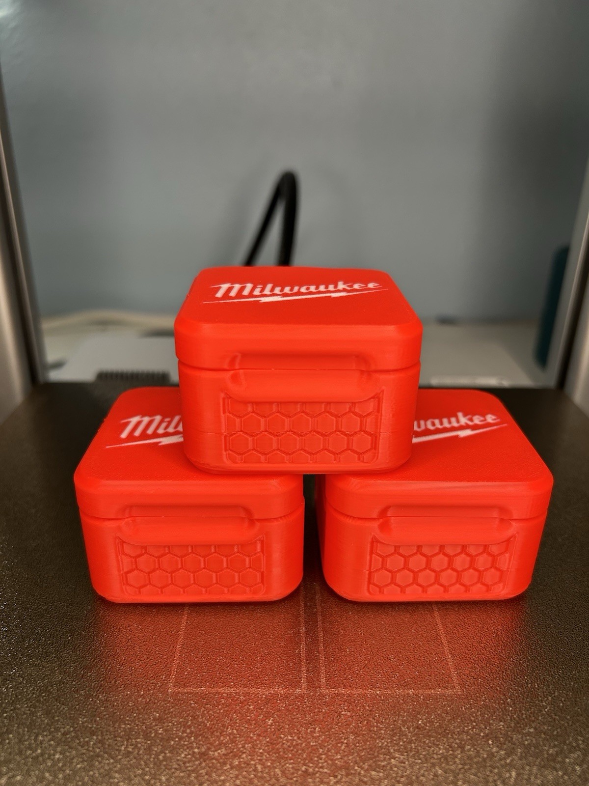 Milwaukee Locking Square Container Set 3 Pack 3D Printed Screw & Parts Storage