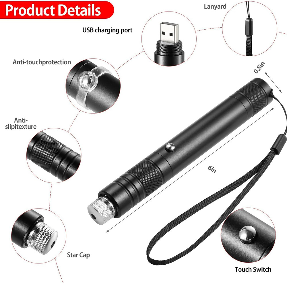 Laser Pointer High Power Rechargeable Lazer Pointer, Laser Pen with Long Range A