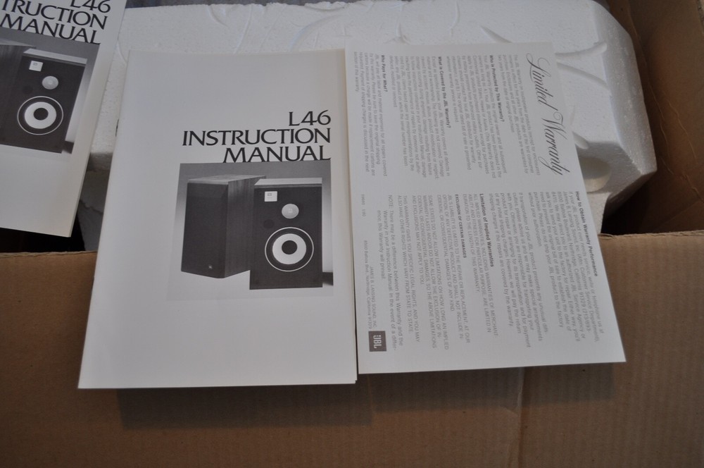 JBL L46 Instruction Manual