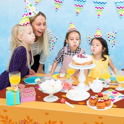 OHOME Fall Decorations for Home - Plastic Fall Tablecloth for Orange
