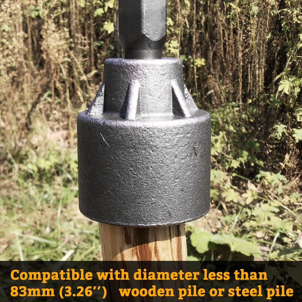 30 mm Hex Shank T Post Driver Pile Socket,30mm Demo Hammer Attachment