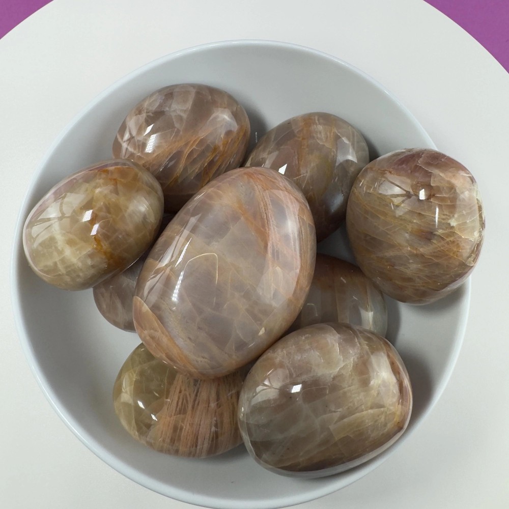 Moonstone Palm Stone, Flashy Stone