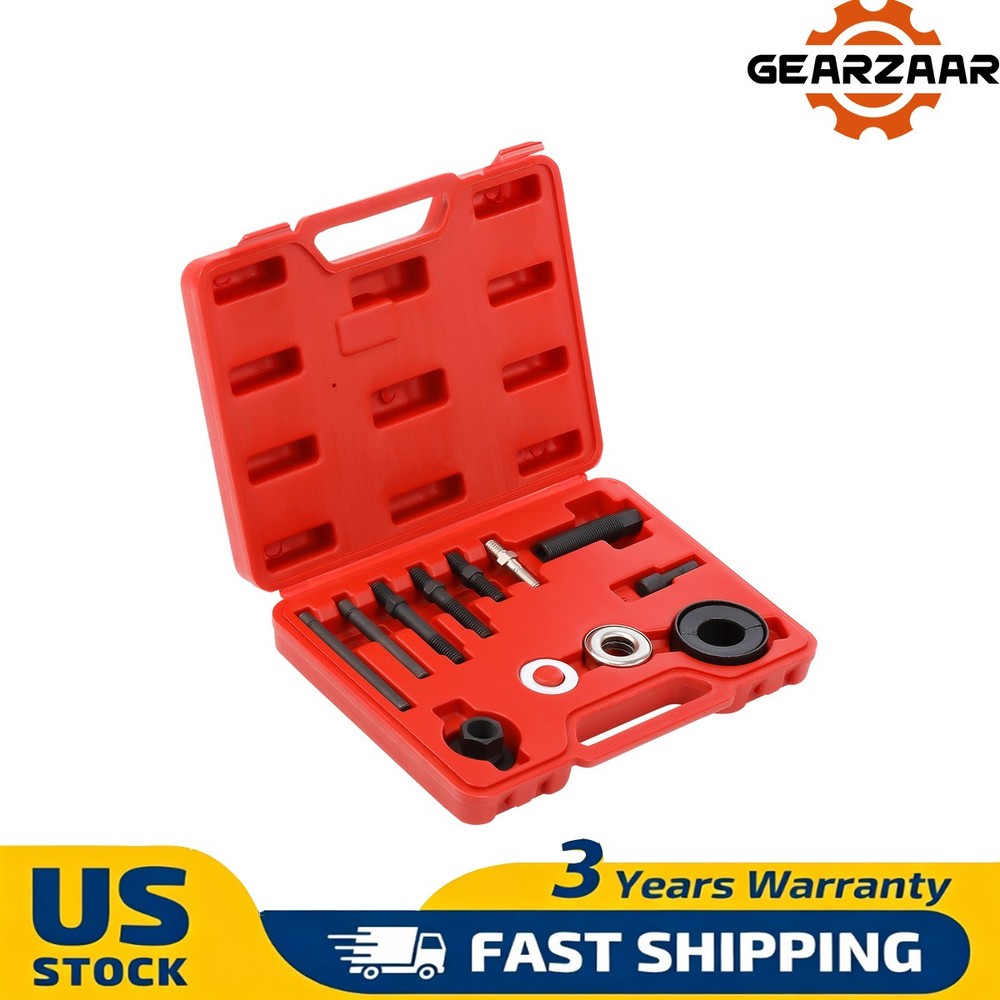 13pc Power Steering Pump Pulley Puller Remover & Alternator Installer Tool 13pc