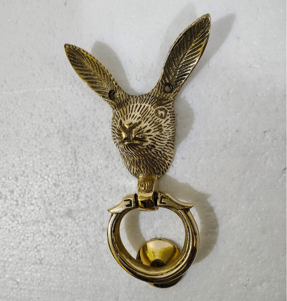 Brass Hare Door Knocker Rabbit Solid Brass Knockers