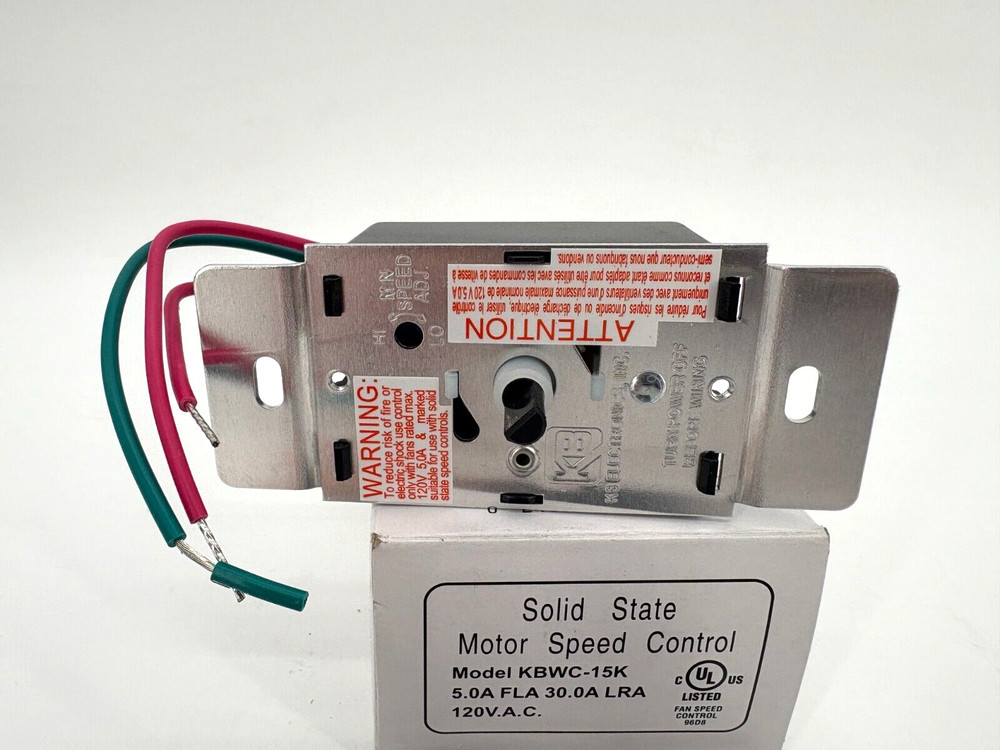 New KB Electronics KBWC-15K Solid State Motor Speed Control 120VAC 5A