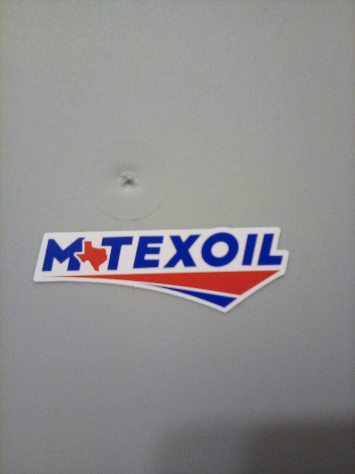 M TEX OIL STICKER   New die cut.