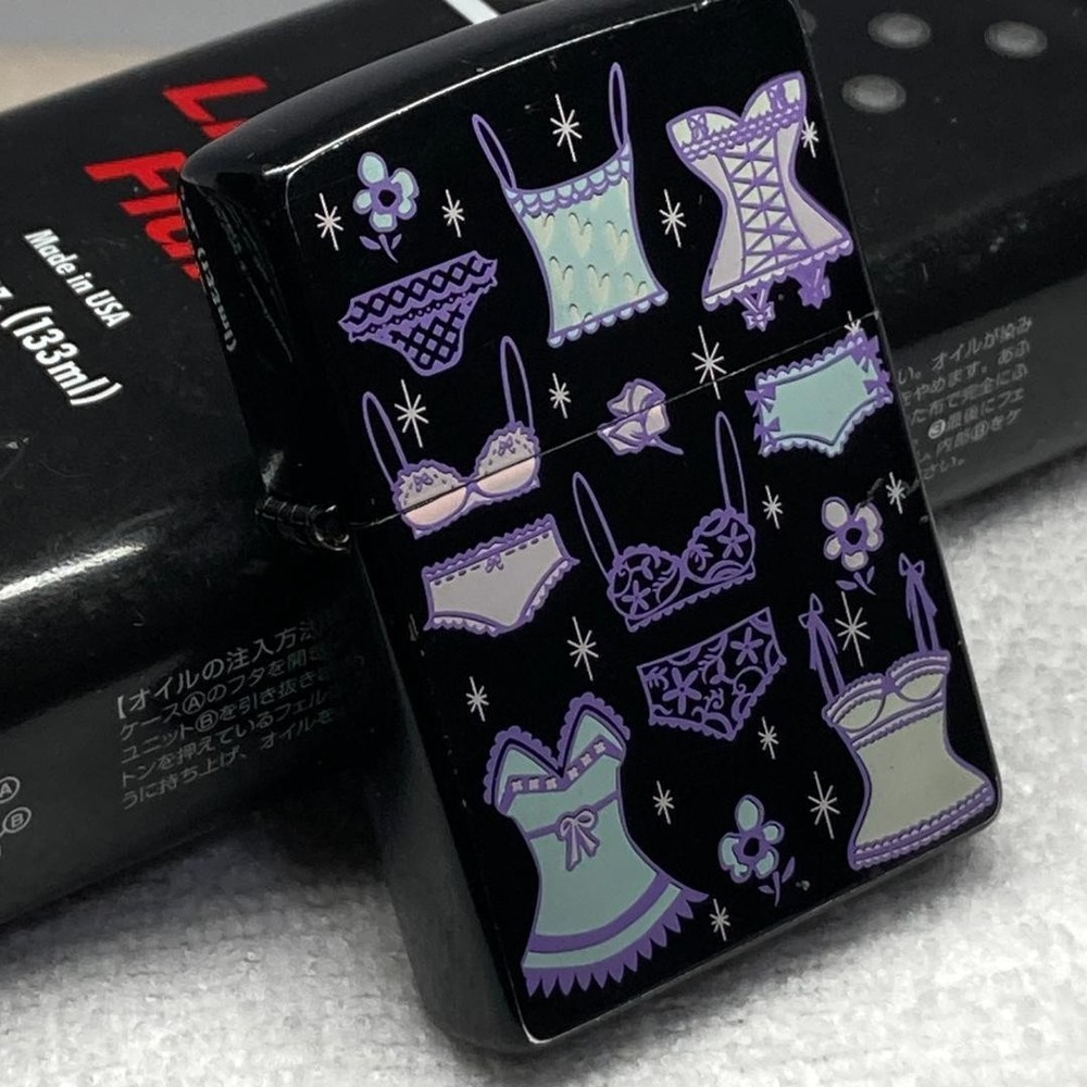 ZIPPO lighter, lingerie pattern, black, made in 2006