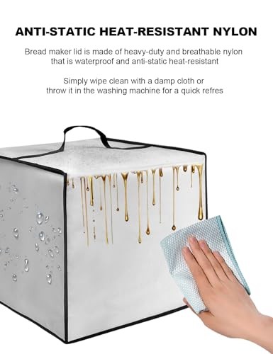 Bread Maker Cover Bread Machine Lid Anti-static Heat-resistant Nylon Silver
