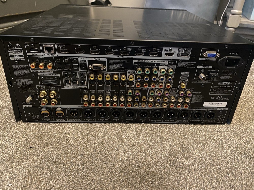 Integra AV Controller Model NO. DHC-80.3