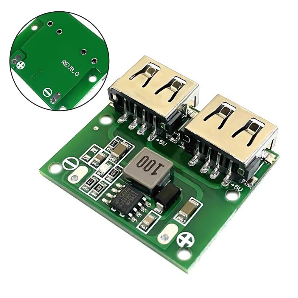 DC Step Down Power Module 9V 12V 24V to 5V Dual USB 3A Output for Electronics