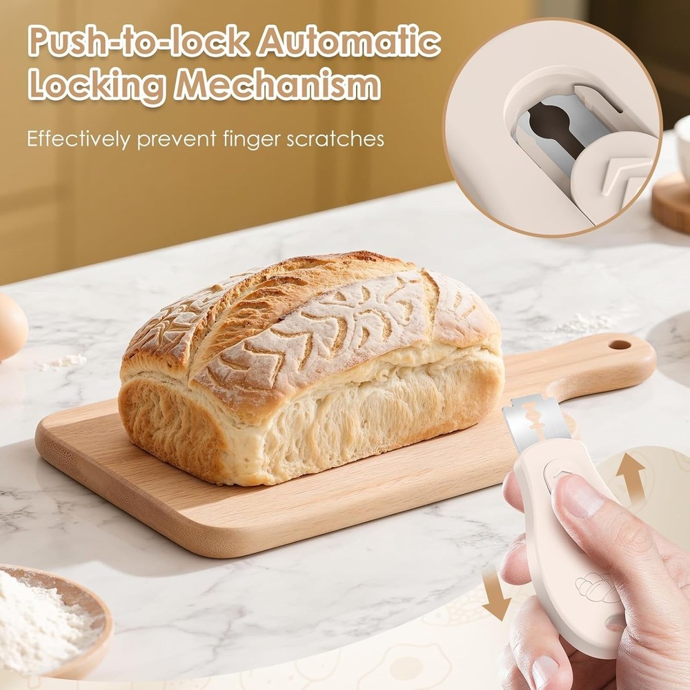 Bread Lame Sourdough Scoring Tool, Extractable & Magnetic Bread Scoring Tool,...