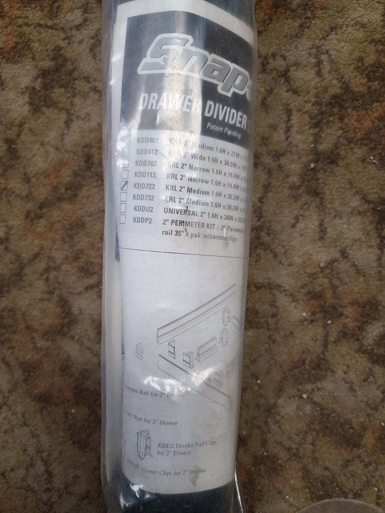 Snap-On Drawer Divider KDD722