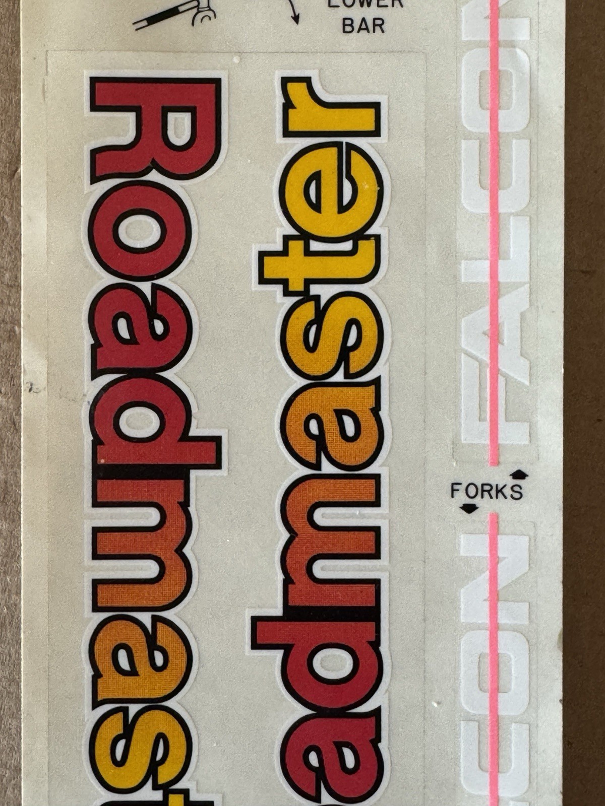 Roadmaster Falcon BMX Bicycle Tube And Fork Decals Sheet F-7518 1980’s