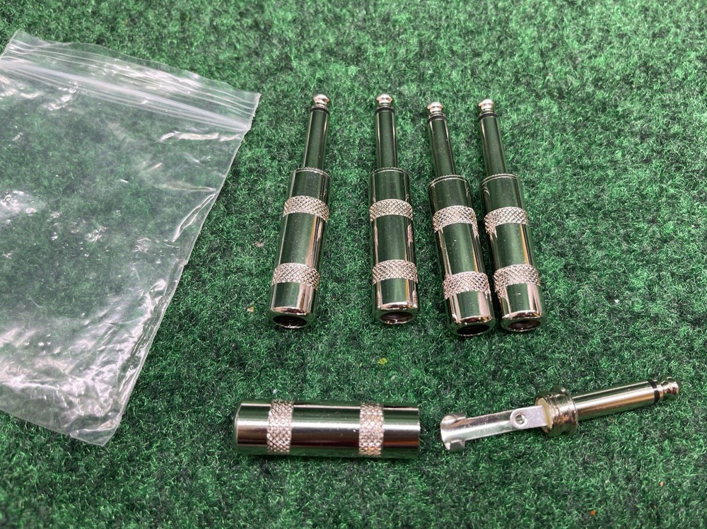Audio 1/4" Plugs for Speaker Cables Patch Cables Snakes 5 Pack