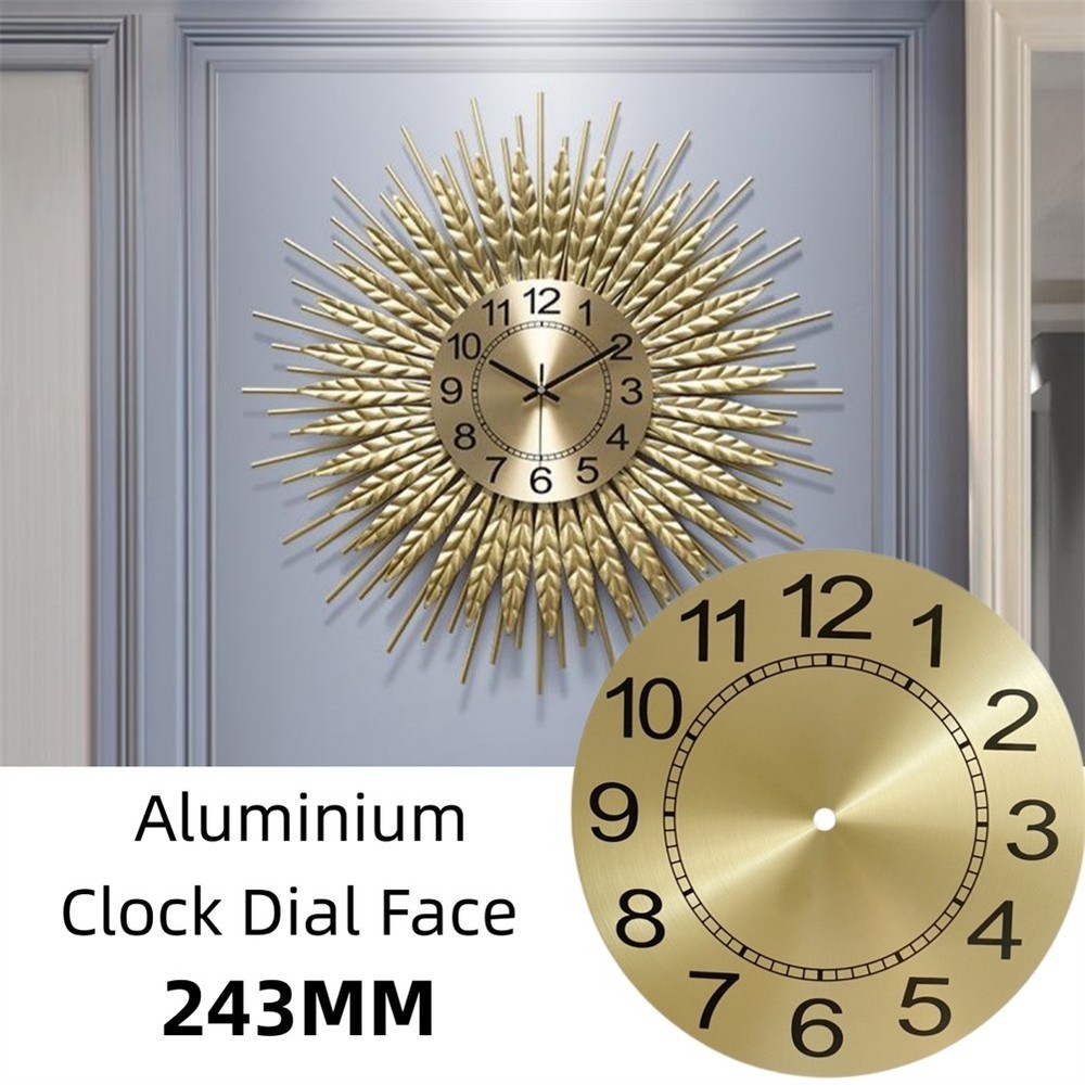 Pristine Appearance Clock Dial Face Replacement Arabic Numeral 9 5In Aluminium
