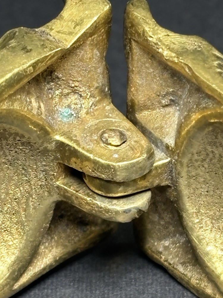 Vintage Solid Brass "Cat Wearing a Bow" Nutcracker 5.5 Inches Cat Lover Heavy