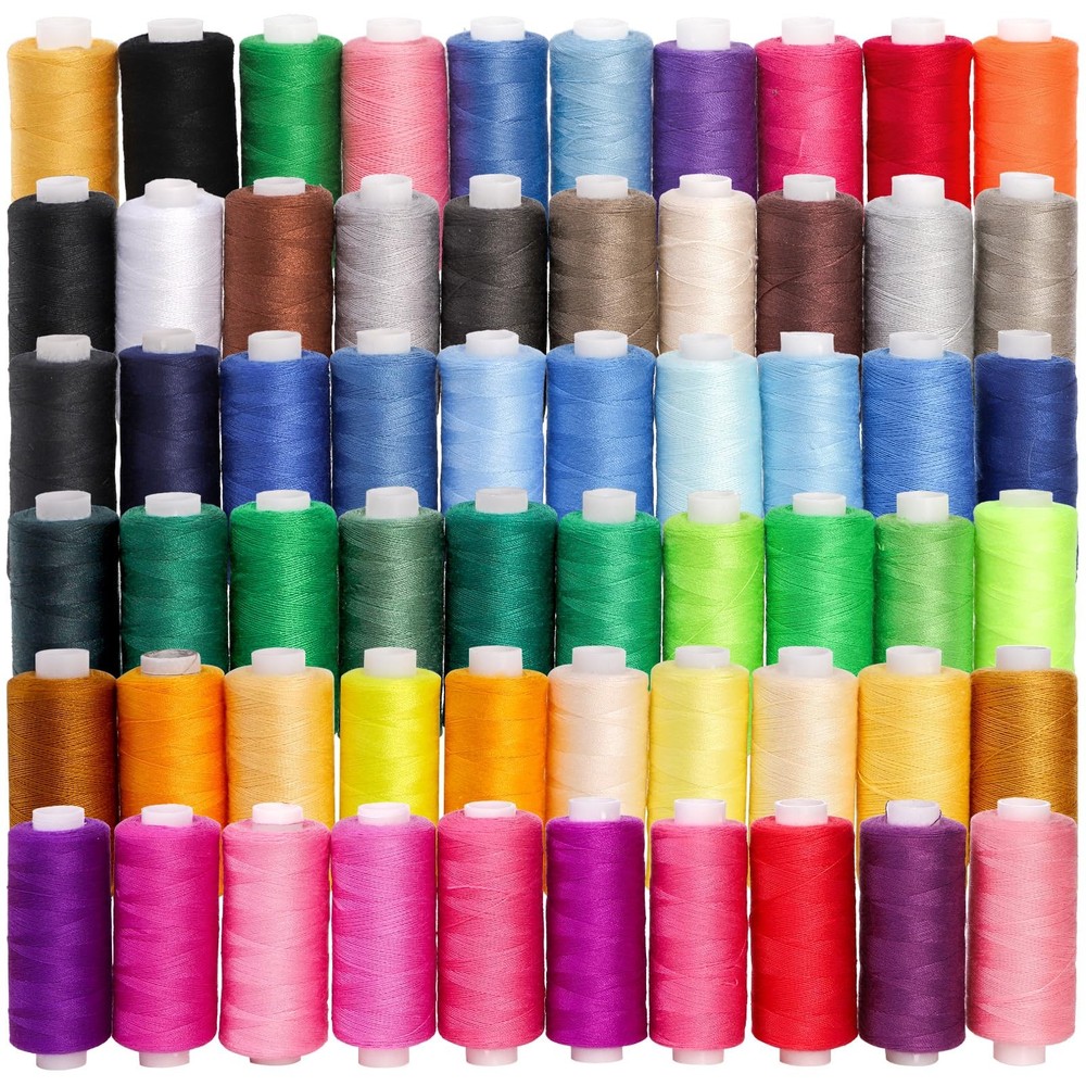 60 PCS Rolls Sewing Threads Kit 400 Yards Polyester Spool All Purpose Craft