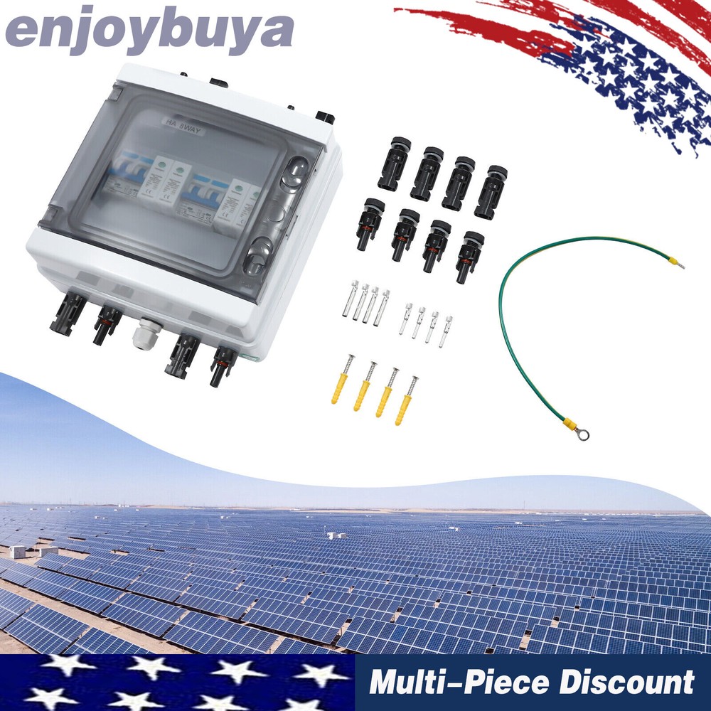 2 Strings Solar Combiner Box with Disconnect Switch and Circuit Protection