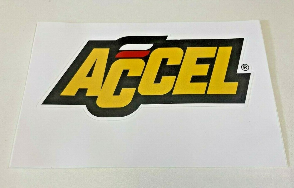 Accel Ignition Sticker Decal Genuine US Import 6" Width