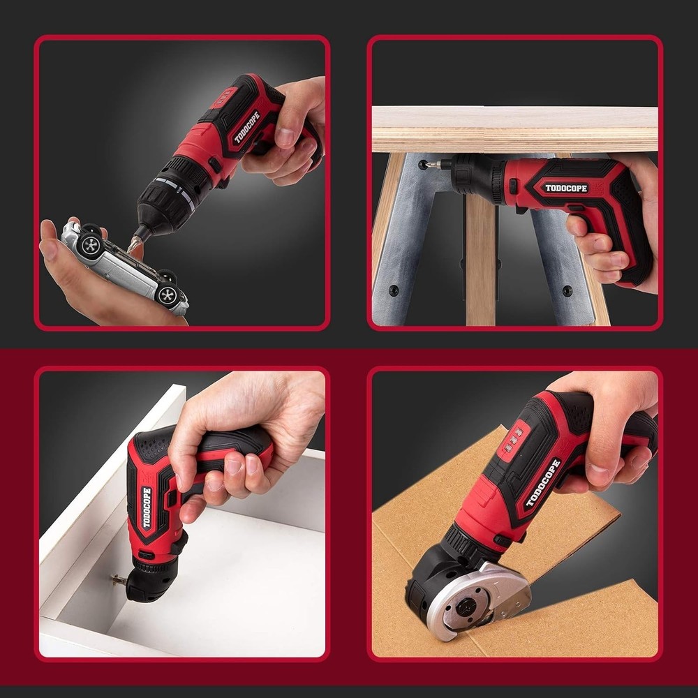 Compact 4V MAX Cordless Electric Screwdriver Set - Versatile and Portable Design