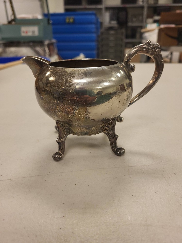 Silver Copper Creamer Small Pitcher Vintage Decorative Tableware Serveware