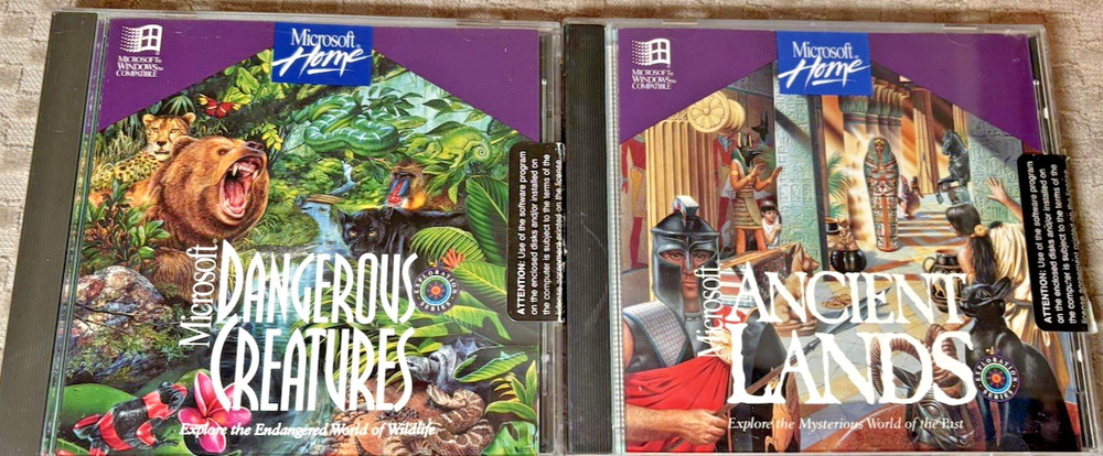 Microsoft Dangerous Creatures & Ancient Lands PC CD-ROM