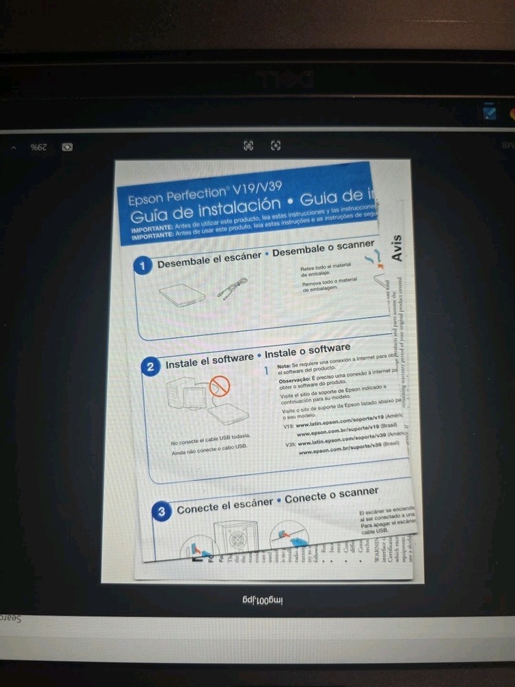 Epson Perfection V39 Flatbed Scanner