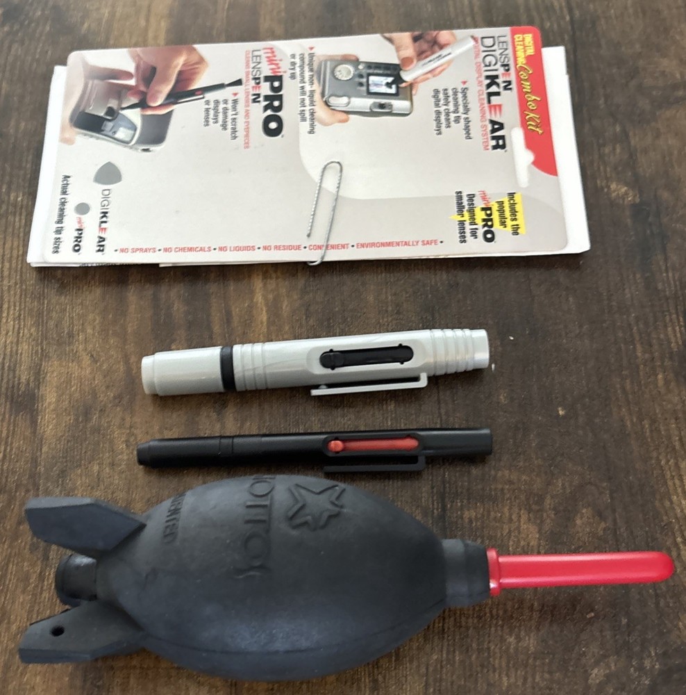 Giottos Large Rocket Air Blaster, Lenspen MiniPRO & DigiKlear 3PC Set