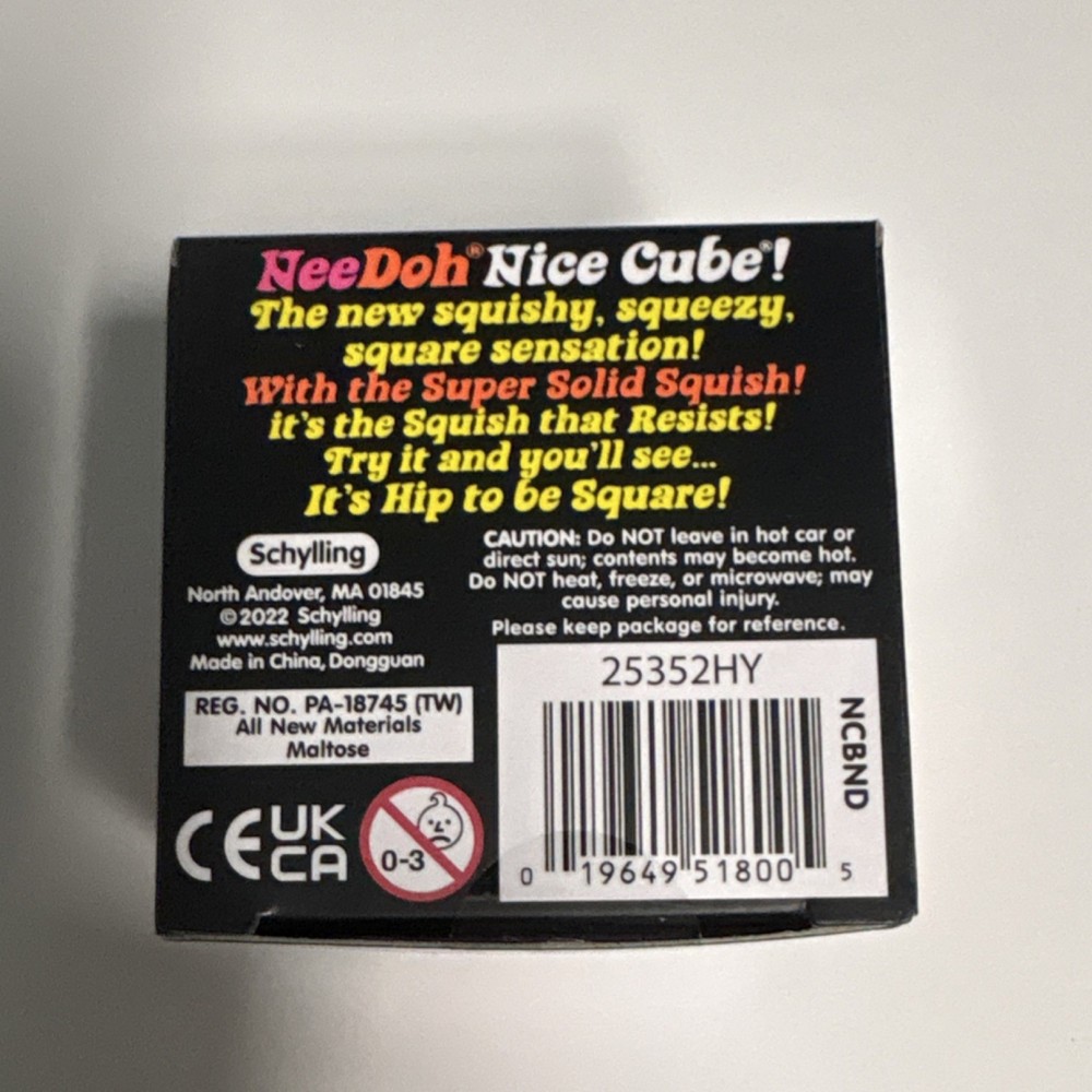 Schylling Nee Doh Nice Cube Super Solid Squish Purple 25352HY