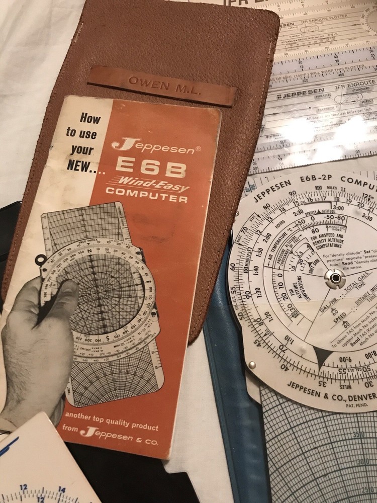 Vtg Air Navigation tools CPU ROTARY PLOTTER JEPPESEN COMPUTERS CESSNA Guides etc
