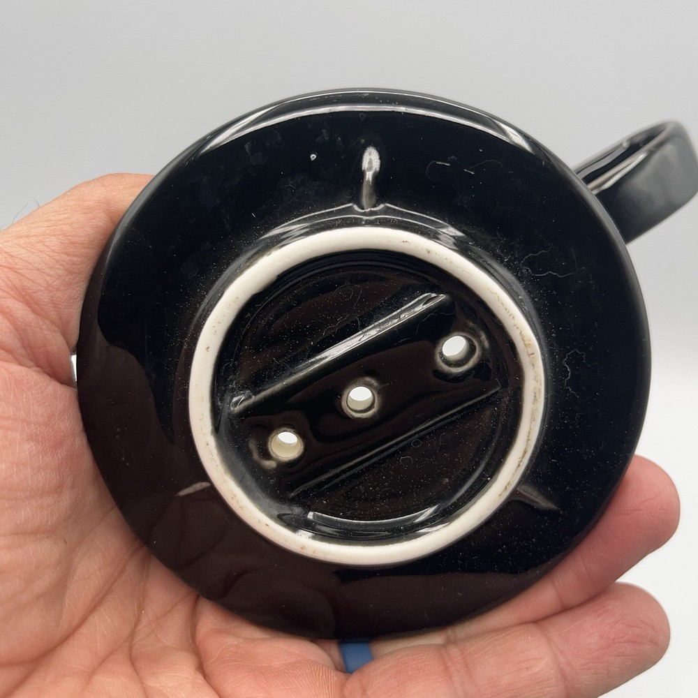 Pour over Coffee Maker, Single Cup Black Ceramic Coffee Dripper