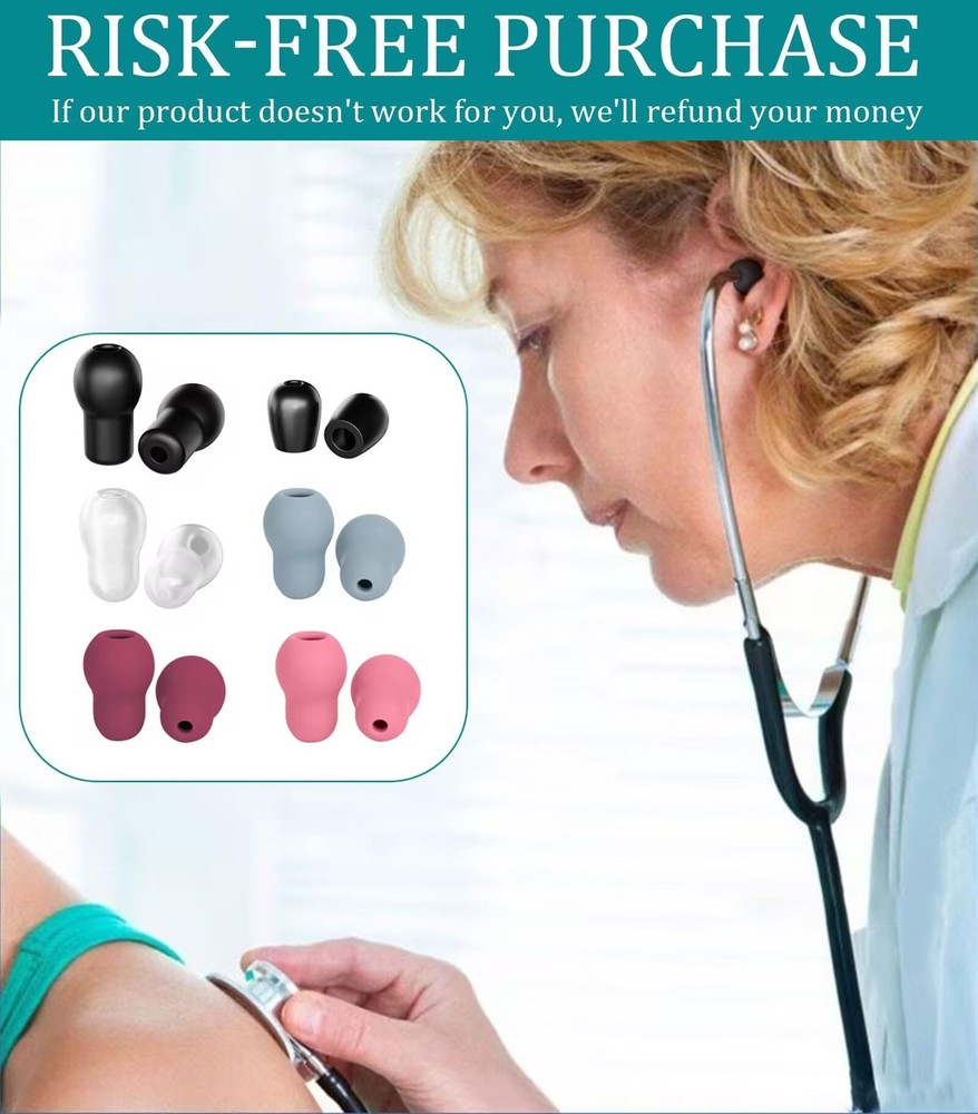 12pcs Soft Stethoscope Ear Tip Piece Replacement for Littmann Stethoscope, 3 ...
