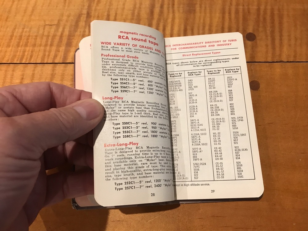 RCA Tube Pocket Reference Catalog Book Guide Electronics 1959 Socket Diagrams